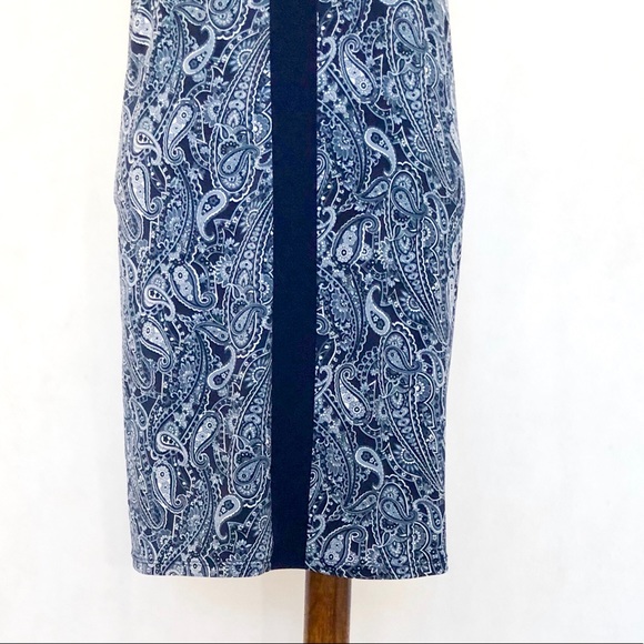 Michael Michael Kors Navy Paisley Pattern Dress - Picture 3 of 8